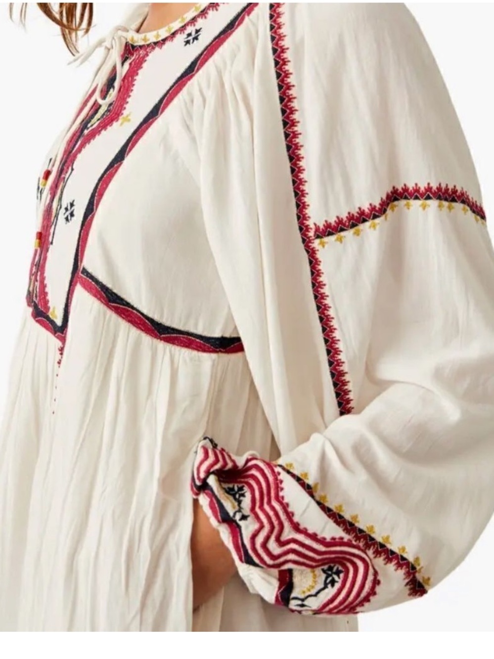 Free People Sweet Escape Boho Embroidered midi dress size M - Picture 11 of 14